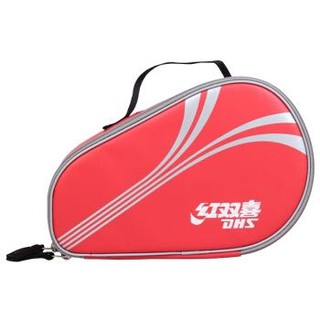 DHS 红双喜 乒乓球拍套 拍包 扇形包 乒乓球袋子 防水 红色RC520