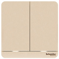 Schneider Electric 施耐德电气 AvatarOn绎尚系列 E8332L2LED_WG_C1 二开双控开关 薄暮金色 LED灯款