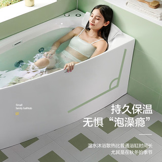 浪鲸（SSWW） 卫浴一体成型亚克力浴缸家用洗澡沐浴浴缸带氛围灯按摩浴缸