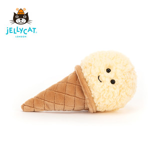 jELLYCAT 邦尼兔 ICE6VAN 迷人香草冰淇淋毛绒玩具 黄色 18cm