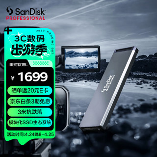 SanDisk professional 闪迪大师 极刃PRO-BLADE SSD MAG 模块化移动固态硬盘 1TB
