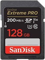闪迪SD卡 128GB SDXC Class10 UHS-I V30 读取*大200MB/s SanDisk Extreme PRO