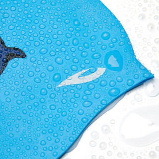 浩沙（hosa）儿童泳帽 男女童硅胶防水护耳卡通印花游泳帽 舒适不勒头 蓝色