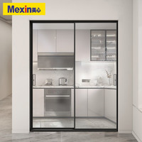 美心（Mexin） 铝合金门推拉门卫生间门洗手间厨房门阳台 定制移门 厨卫钛镁玻璃门极窄款 2.0mm厚型材平方价