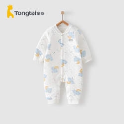Tongtai 童泰 秋冬季新款1-18月婴幼儿家居对开保暖连体衣爬服婴儿纯棉