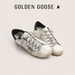 GOLDEN GOOSE 男女鞋 Super-Star 复古脏脏鞋小白鞋黑尾星星板鞋