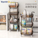 Yeya 也雅 零食车 置物架小推车 婴儿用品收纳 轻奢晶透欧灰-3层 1个