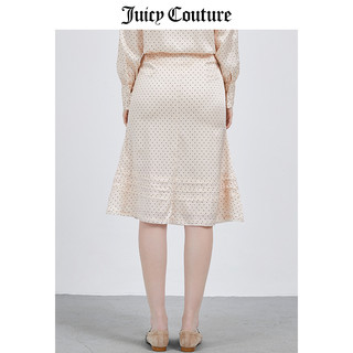 Juicy Couture 橘滋 半身裙夏装新款小波点半裙桑蚕丝气质裙子女
