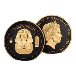邮币卡 2022年图坦卡门100周年纪念币（黄金面具）古埃及纪念币