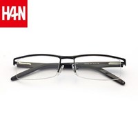 HAN 汉 半框商务眼镜架4810+1.60非球面防蓝光镜片