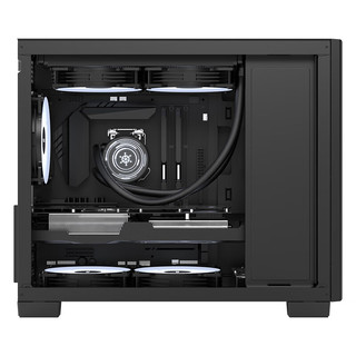 PADO 半岛铁盒 N3黑色 桌面台式机电脑主机箱（支持M-ATX主板/240水冷/简易理线）