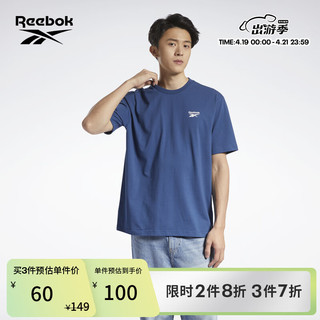 Reebok锐步官方新款男女TEE基础logo款休闲圆领短袖HI4996 HI4996 A/XL