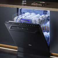 ROBAM 老板 天空之境系列 W76-F80D 独嵌两用洗碗机 15套 黑色