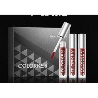 colorkey 珂拉琪 空气丝绒迷你唇釉 3支装礼盒