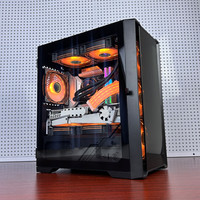 玩嘉 WJCOOLMAN 绝尘暗影电脑机箱台式机(M-ATX主板/玻璃侧透面板/顶部240水冷位/8风扇位/3硬盘位) 暗影黑色