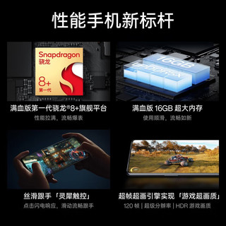 OPPO 一加 Ace2 新品5G手机 游戏电竞手机 满血版第一代骁龙8+手机oppo1+ace2 冰河蓝 12GB+256GB