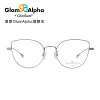 CHARMANT 夏蒙 GA眼镜架网红猫眼全框金属超轻眼镜框可配近视眼镜女款 38139