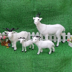 Max Factory 山羊模型仿真山羊摆件吉祥物假羊模型装饰羊玩具毛绒小羊玩偶公仔