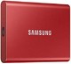 SAMSUNG 三星 T7 便携式SSD 2TB外部固态驱动器-不高于1050MB / s-USB 3.2，红色（MU-PC2T0R / AM）