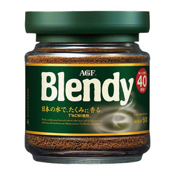 AGF 日本进口AGF布兰迪速溶咖啡冷萃绿瓶80g黑咖啡粉美式提神饮料绿罐