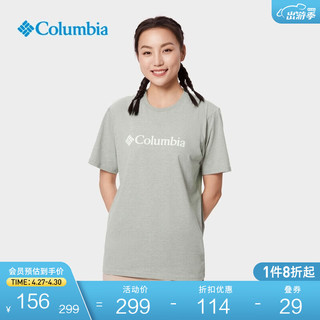 哥伦比亚（Columbia）户外23春夏新品情侣同款男女时尚印花运动短袖T恤XM8549 039男女同款，建议拍小一码 S(170/92A)