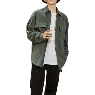 gxgjeans 男士长袖衬衫 11D1030063A 绿色 XXL