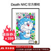 三为（SUNWAYART）Death NYC亲签限量版画哆啦A梦客厅装饰画卡通挂画45x32cm 哆啦A梦&太阳花 铝合金(白)