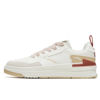 ANTA 安踏 凹凸系列 中性运动板鞋 912328076-2 象牙白/麦芽浅棕 42.5