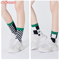 Kappa 卡帕 女士棋盘格高筒袜 KP2W19 2双装