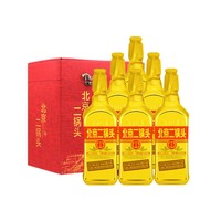 YONGFENG 永丰牌 白酒 北京二锅头出口型小方瓶46度金瓶500ml*6瓶清香礼盒装