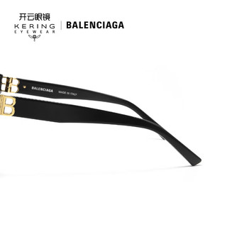 巴黎世家（BALENCIAGA）太阳镜女 经典爆款墨镜开车眼镜醋酸板材黑色方框BB0102SA 001