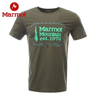 土拨鼠/marmot鼠年新款夏季运动户外休闲时尚弹力透气男棉短袖T恤