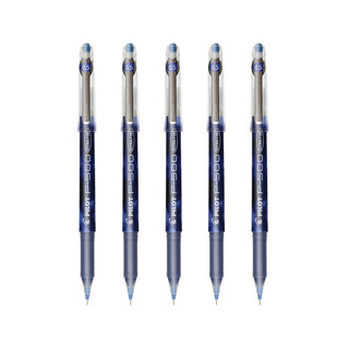百乐（PILOT）P500针管中性笔直液式签字笔考试财务水笔走珠笔0.5mm 蓝色 5支装 BL-P50