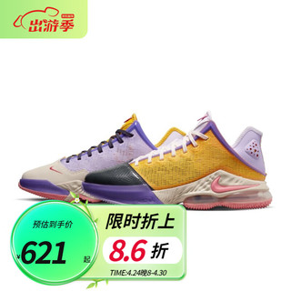 NIKE 耐克 LEBRON XVIII EP 男子篮球鞋 CQ9284-900 紫色/黑色/红色 42.5