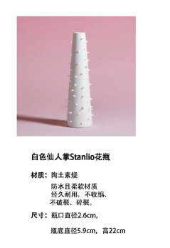 昊美术馆 Antibiotico Design 白色仙人掌 Stanlio陶瓷花瓶