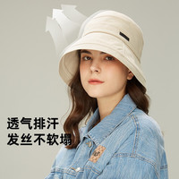 VVC帽子女渔夫帽春夏帽子遮阳帽防晒帽盆帽大头围太阳帽百搭水桶帽 流光米（加绒版）