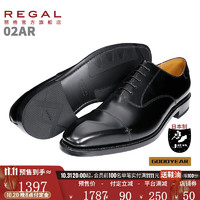 REGAL丽格日本品牌22春季新品日本制固特异制法复古风平跟男士商务皮鞋02AR B(黑色) 40