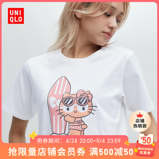 UNIQLO 优衣库 女装(UT)SANRIO印花T恤亲子短袖棉质三丽鸥凯蒂猫456924