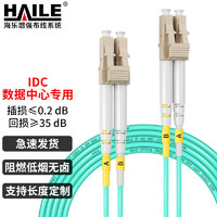 海乐（Haile）万兆多模光纤跳线LC-LC低烟无卤双芯跳纤OM3-300UPC接头50/125尾纤8米HJ-2LC-LC-MT8