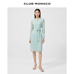 CLUB MONACO 摩纳哥会馆 女装圆领丝滑质感衬衫连衣裙