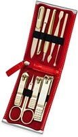 THREE SEVEN 777 Travel Manicure Pedicure Grooming Kit Set 指甲刀套装(9 PCs, TS-8010RG)