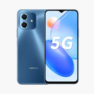 HONOR 荣耀 Play6C 5G手机 5000mAh大电池 高通骁龙5G芯 侧边指纹解锁 8GB+128GB 极光蓝