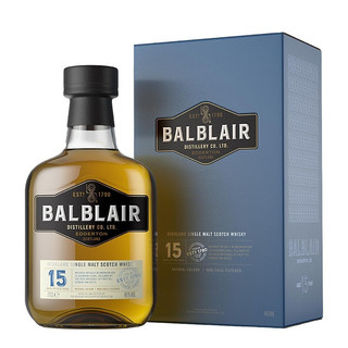 Balblair 巴布莱尔 15年 单一麦芽威士忌 700ml 进口洋酒 苏格兰