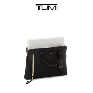 途明（TUMI）Voyageur系列商务时尚女士手提电脑公文包 黑色拼金色/0196619DGLD