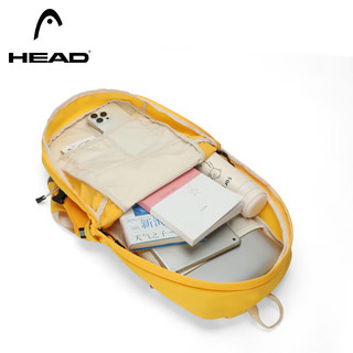 海德（HEAD）双肩包户外旅行包防泼水背包15.6英寸笔记本电脑包 黄色