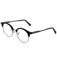 杰尼亚 Zegna 杰尼亚 男款黑枪混合色镜框枪色镜腿光学眼镜框眼镜架 EZ5111D 001 50MM