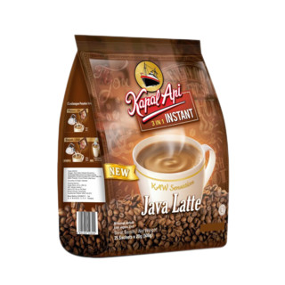 火船 印尼进口爪哇拿铁咖啡进口三合一速溶咖啡粉固体饮料咖啡速溶 拿铁21包