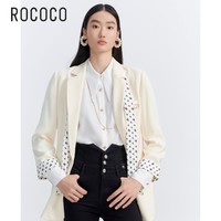 ROCOCO 洛可可 春季印花设计感通勤气质百搭西装女