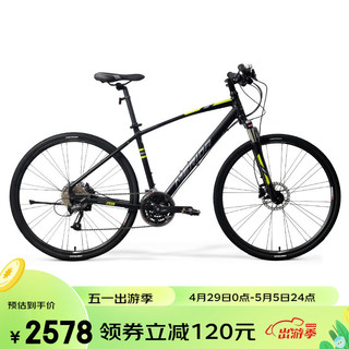 MERIDA 美利达 美利達（MERIDA） 克罗威T1 城市休闲车  27速油碟 平丽黑 700C*46(建议身高170-180CM)