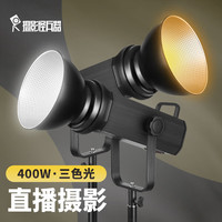摄影怪兵器 hakutatz HK-400W双色温直播补光灯摄影主播美颜打光柔光拍照人像服装视频录制摄影棚灯箱器材